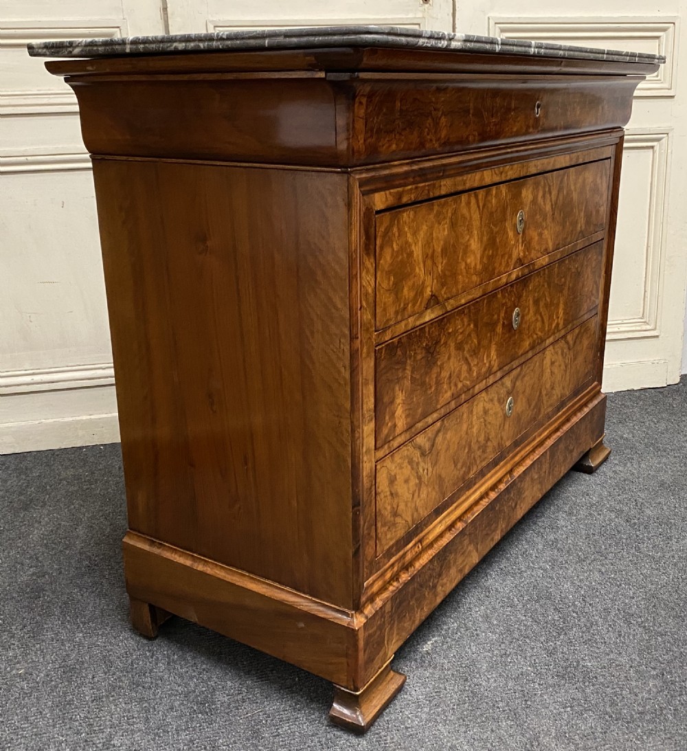 Fine Walnut French Marble top Chest View XVI