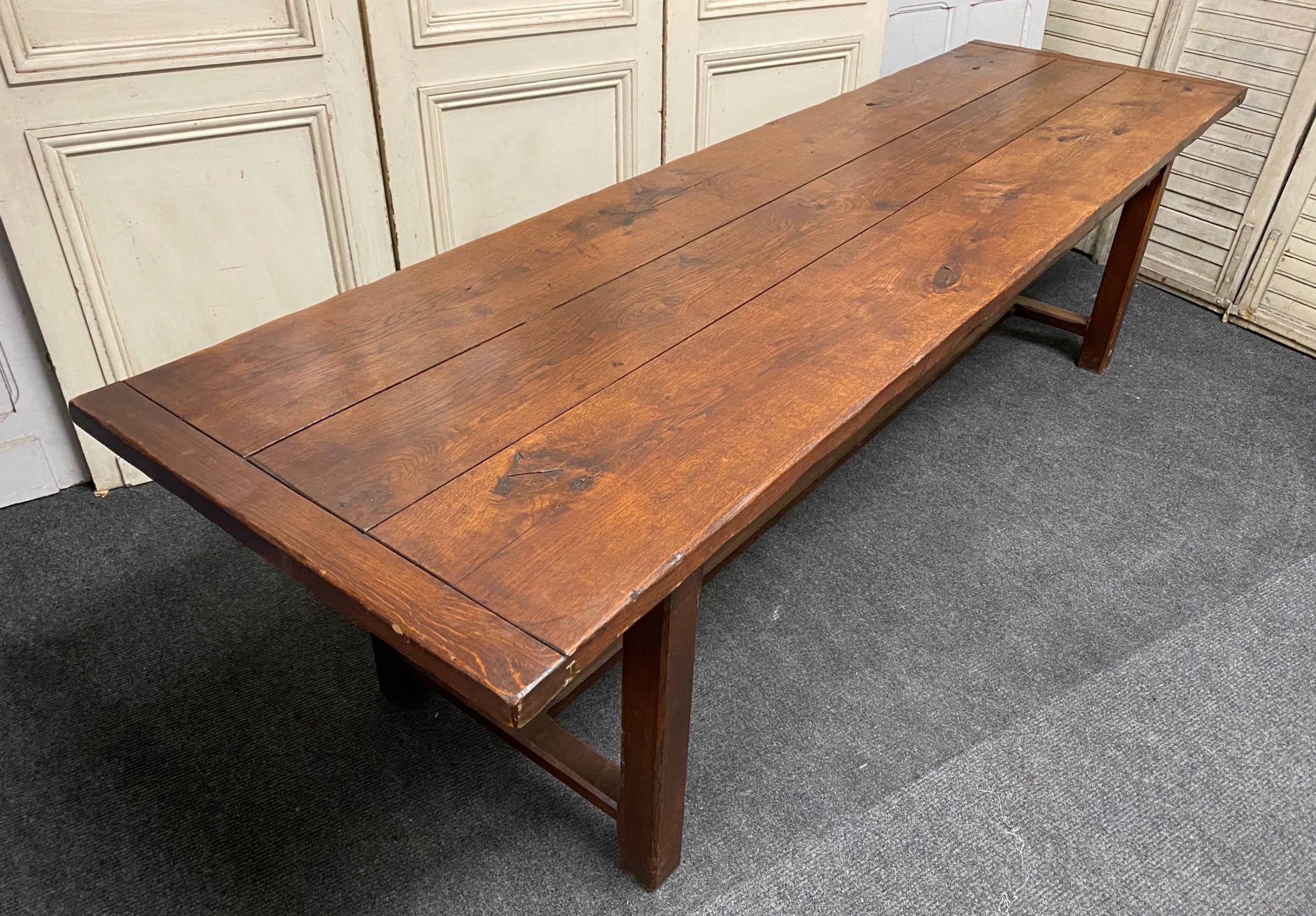 Long French Oak Farmhouse Table