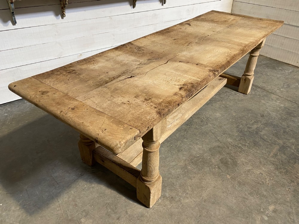 Long Rustic Oak French Farmhouse Table