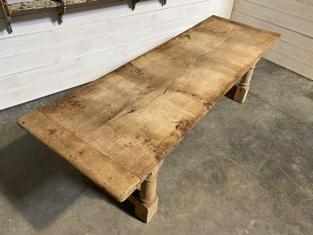 Long Rustic Oak French Farmhouse Table View III