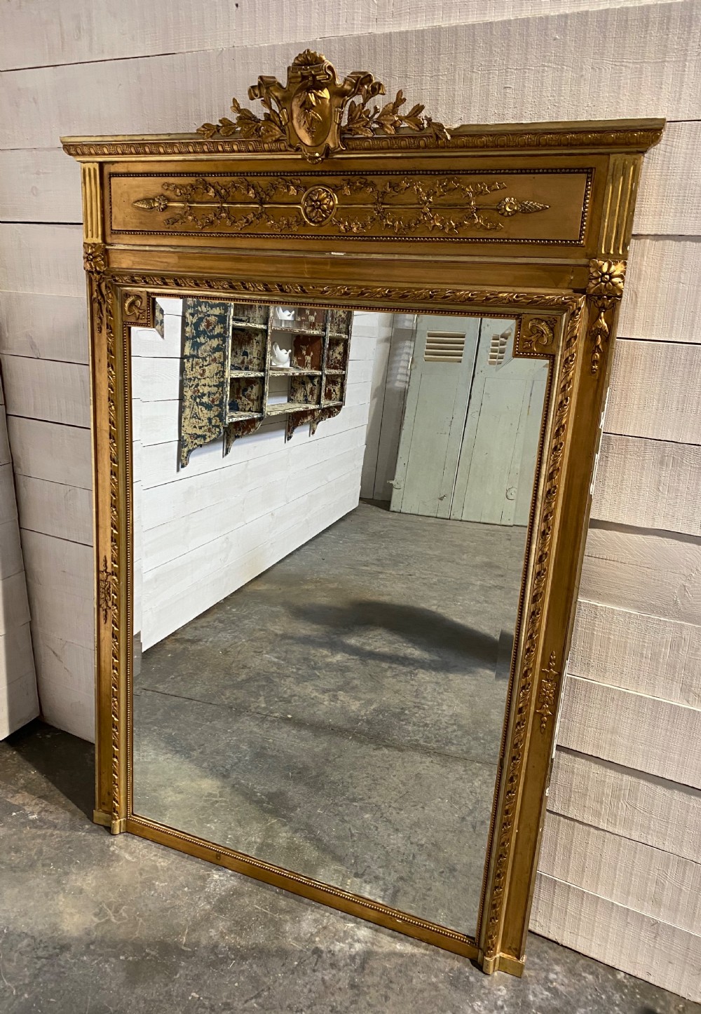 Large French Gilt Mirror