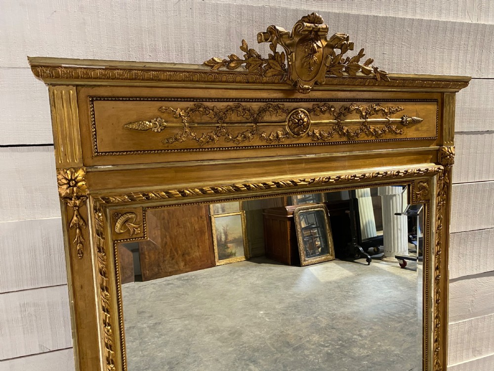 Large French Gilt Mirror View VIII