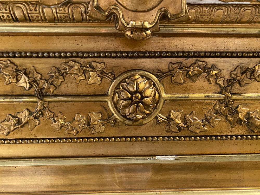 Large French Gilt Mirror View X