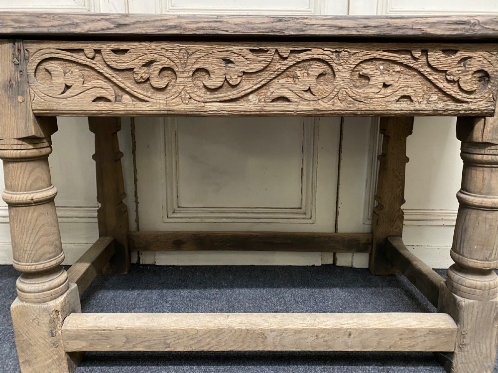 French Bleached Oak Hall Table View VI