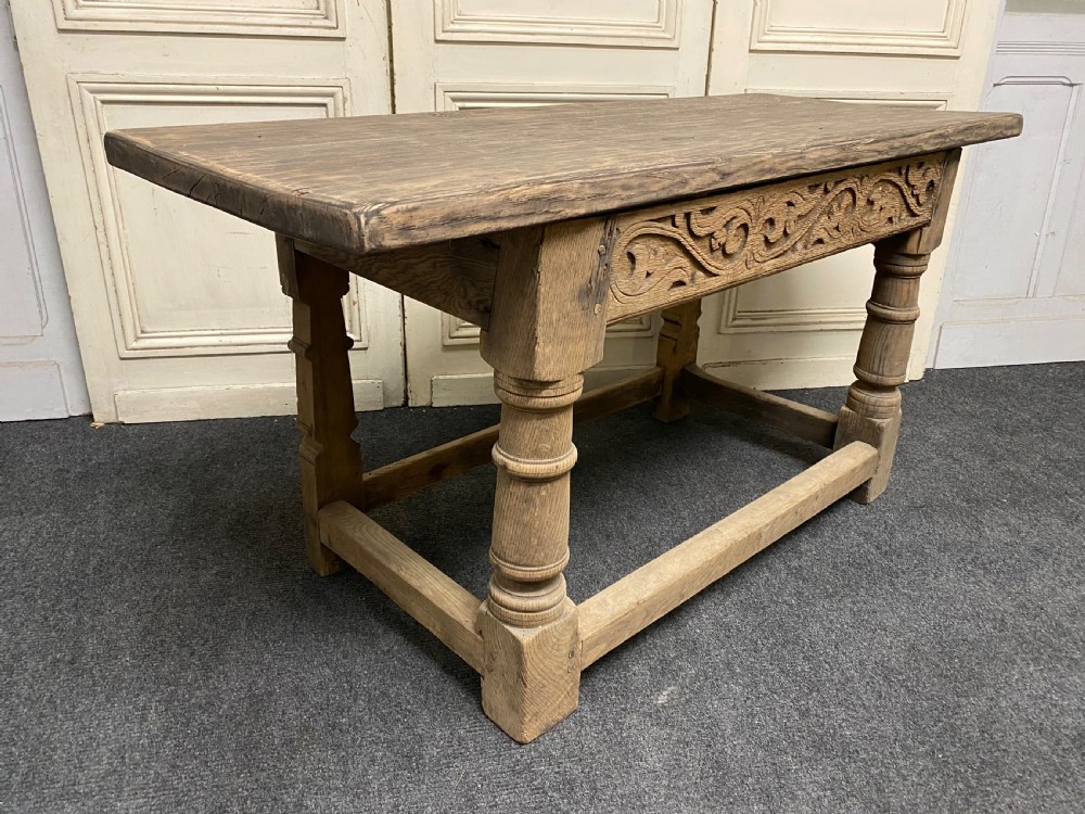 French Bleached Oak Hall Table View VIII