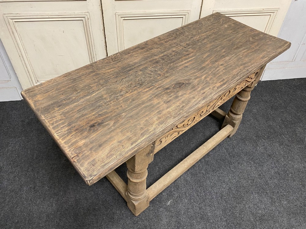 French Bleached Oak Hall Table View IX