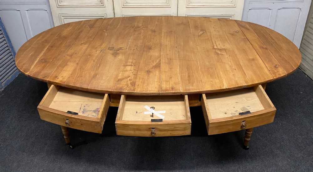 Huge French Oval Farmhouse Table View XI