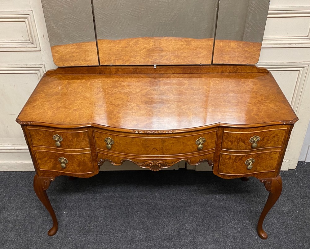 Quality Burr Walnut Dressing Table View IV