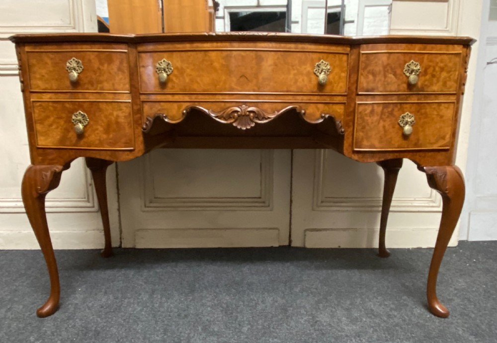 Quality Burr Walnut Dressing Table View VII