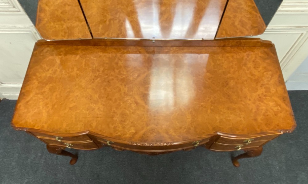 Quality Burr Walnut Dressing Table View XII