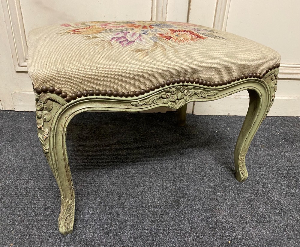 Pretty French Cabriole Leg Stool