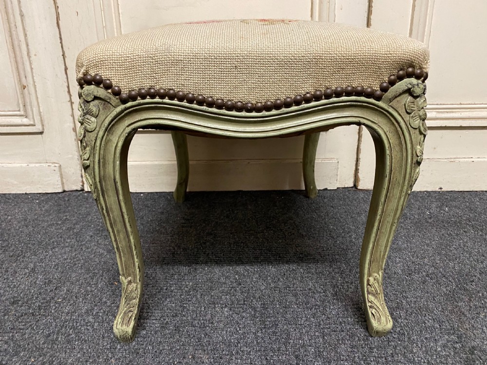 Pretty French Cabriole Leg Stool View II