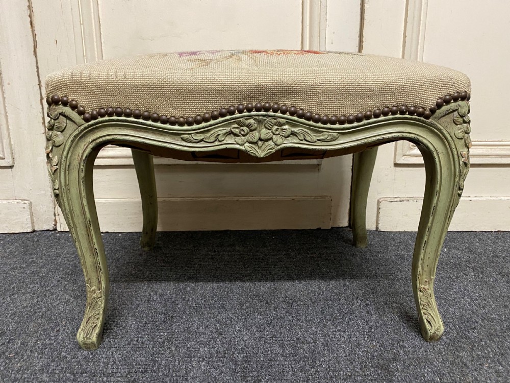 Pretty French Cabriole Leg Stool View III
