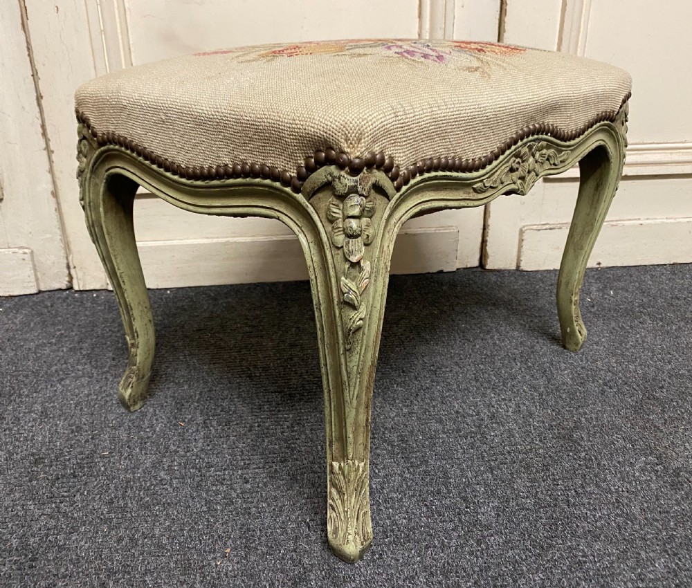 Pretty French Cabriole Leg Stool View VII