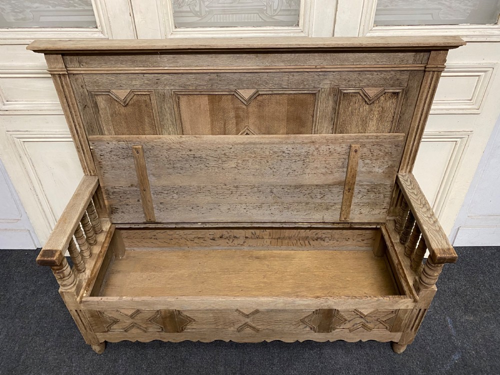 Bleached Oak Hall Bench View II