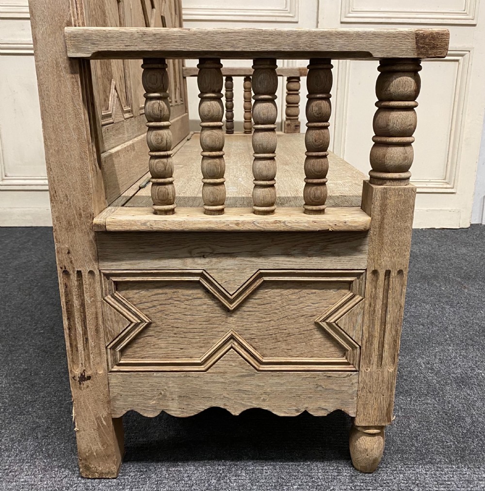 Bleached Oak Hall Bench View IX