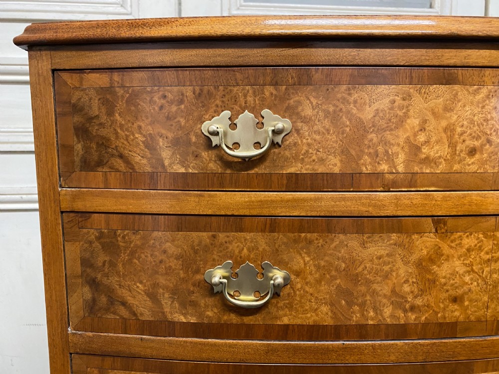 Burr Walnut 5 Drawer Chest  View VI