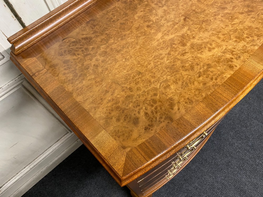 Burr Walnut 5 Drawer Chest  View VII