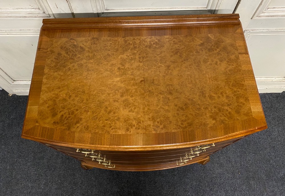 Burr Walnut 5 Drawer Chest  View VIII