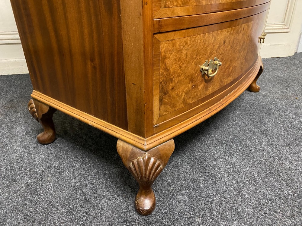Burr Walnut 5 Drawer Chest  View X