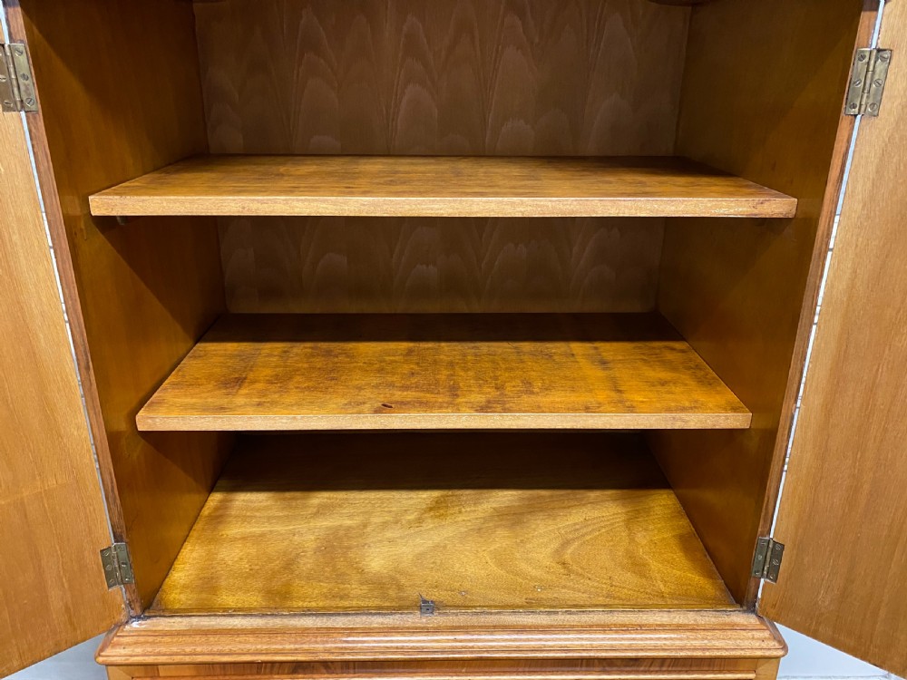 Burr Walnut Cupboard over Chest  View VII