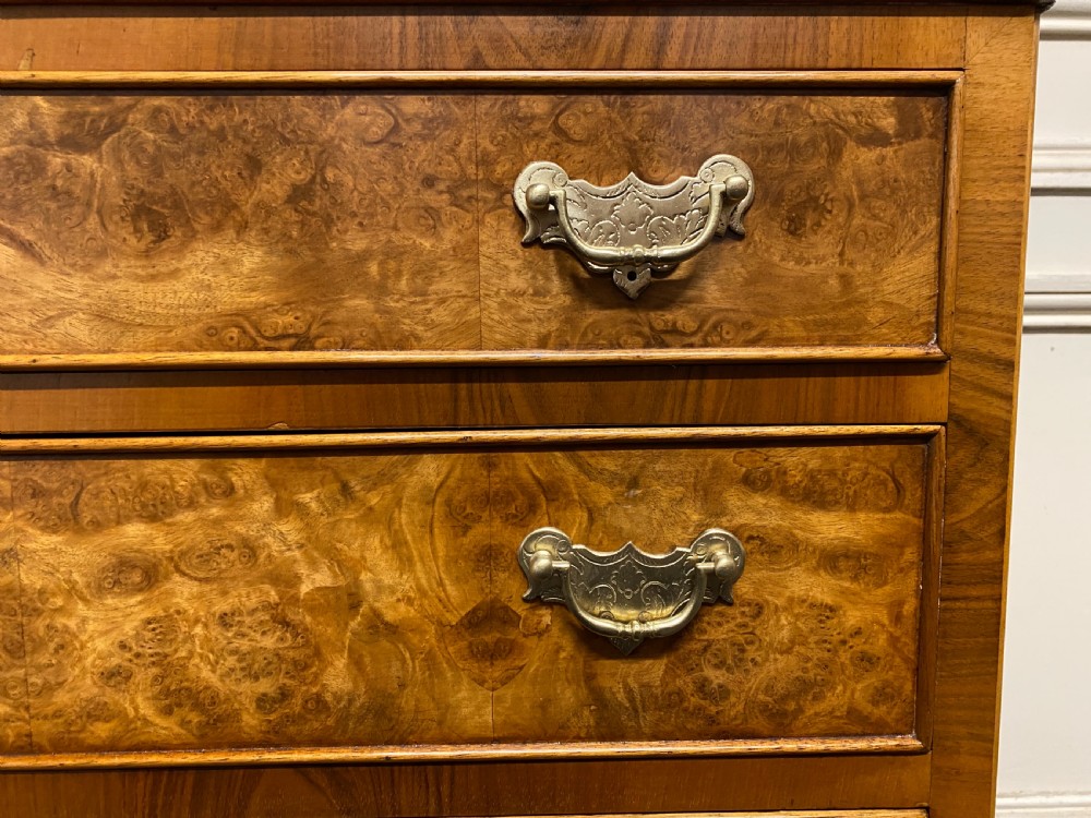 Burr Walnut Cupboard over Chest  View VIII
