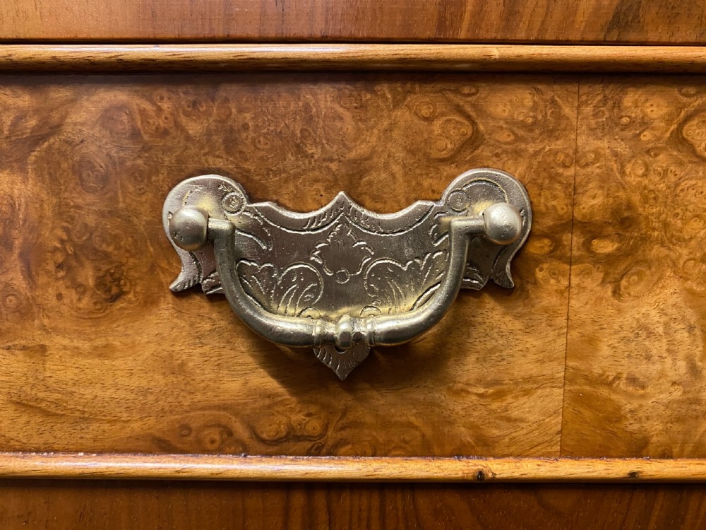 Burr Walnut Cupboard over Chest  View XIV