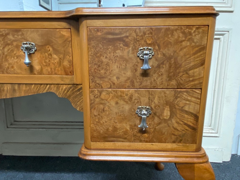 Queen Anne Burr Walnut Dressing Table View V