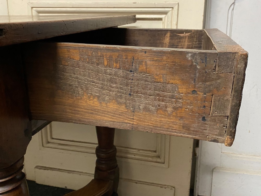 Early 18th Century French Walnut Console Table View X