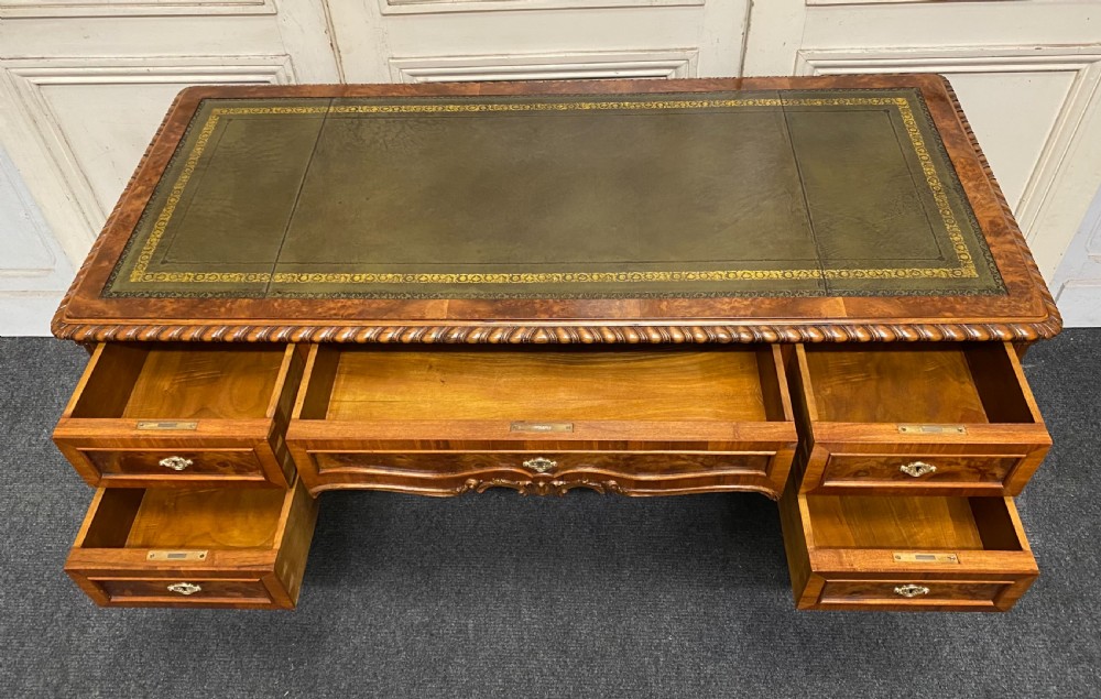 Fine Quality Burr Walnut Desk View II