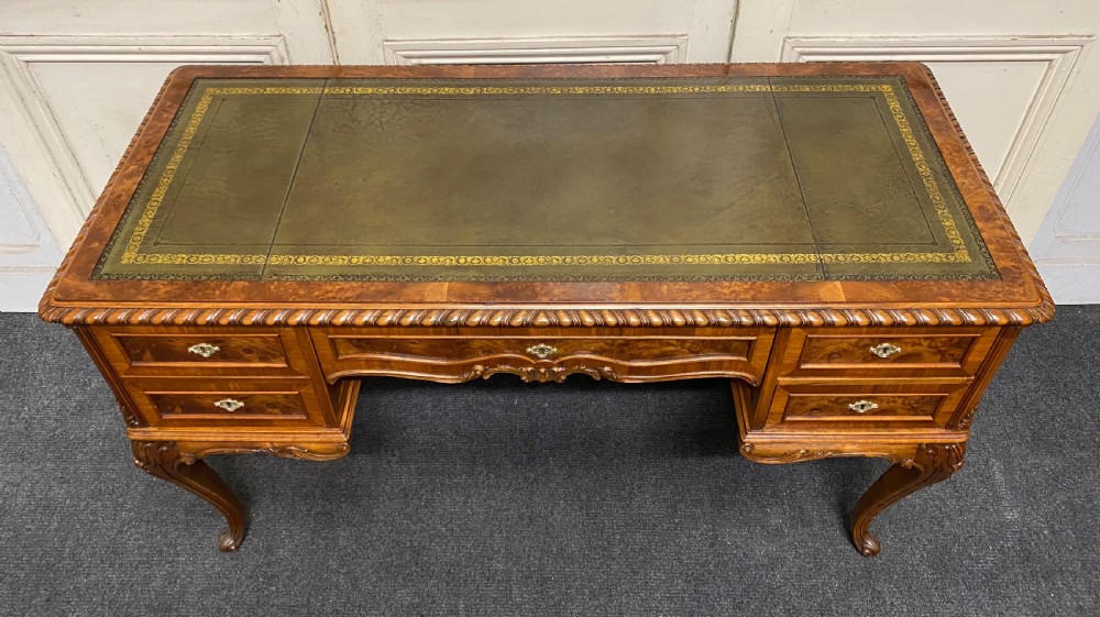 Fine Quality Burr Walnut Desk View III