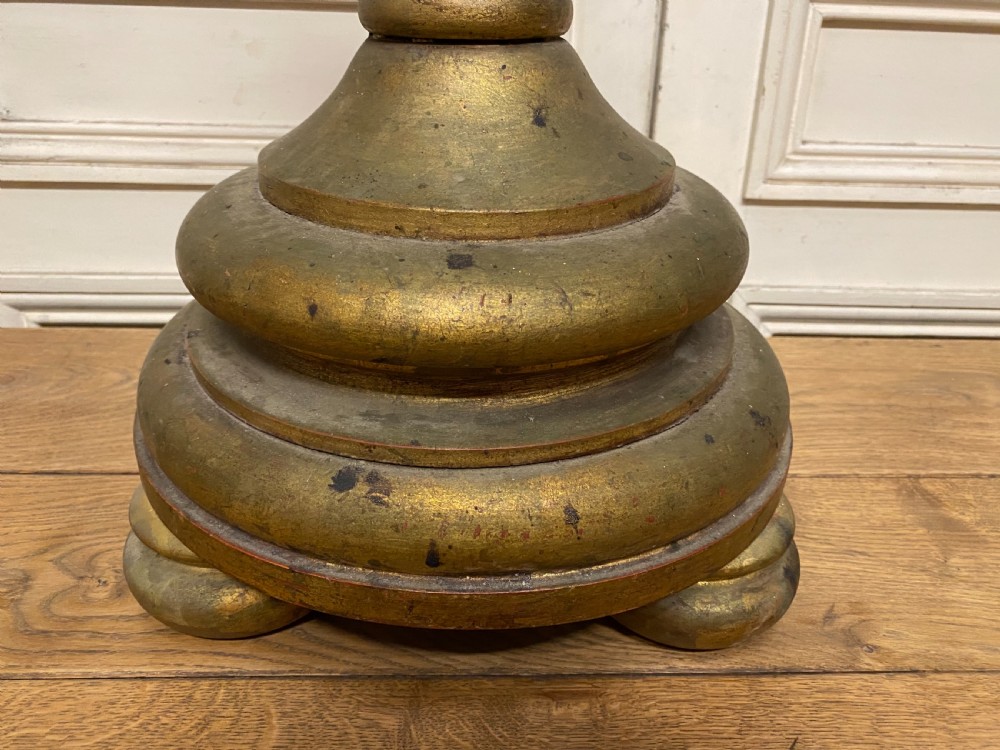 Large French Gilt Church Candlestick  View II