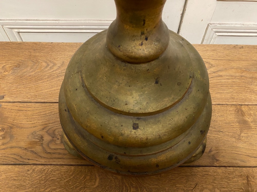Large French Gilt Church Candlestick  View V
