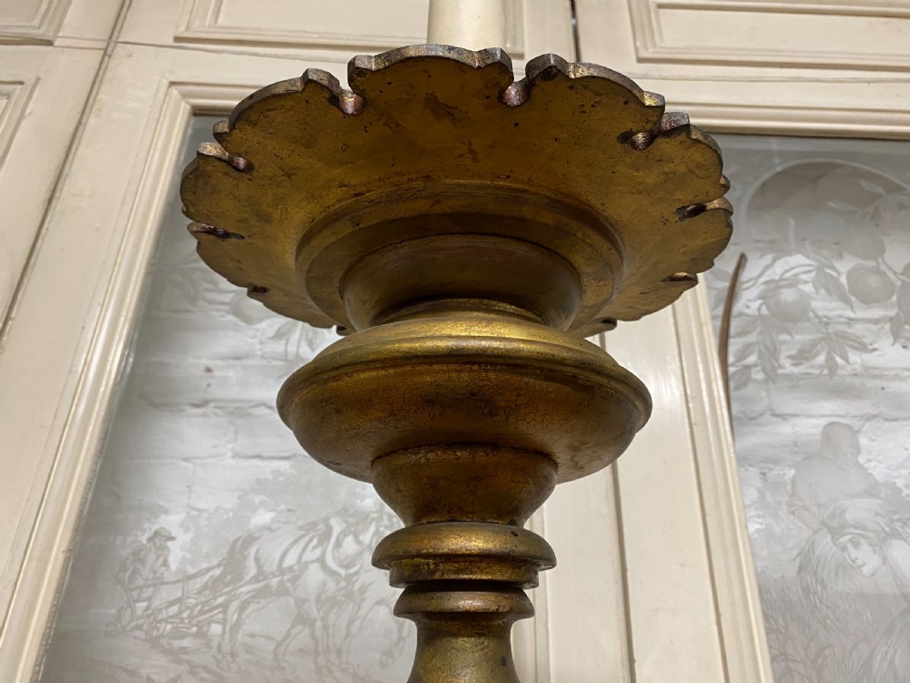 Large French Gilt Church Candlestick  View VII