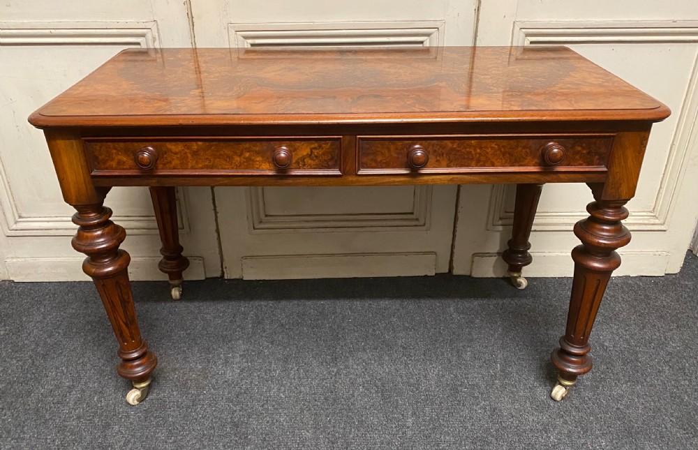 Rare Burr Walnut Writing Table