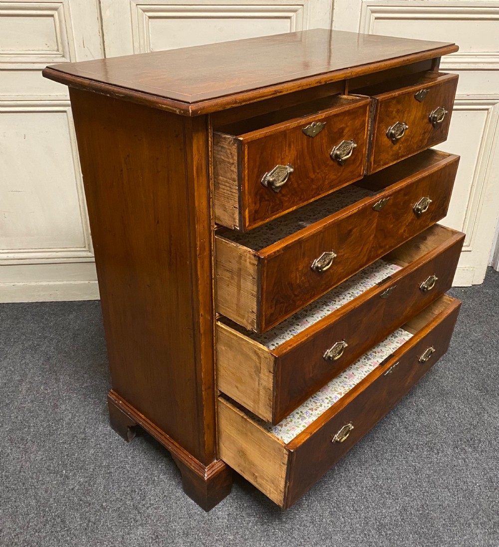 Victorian Burr Walnut Chest of Drawers View III