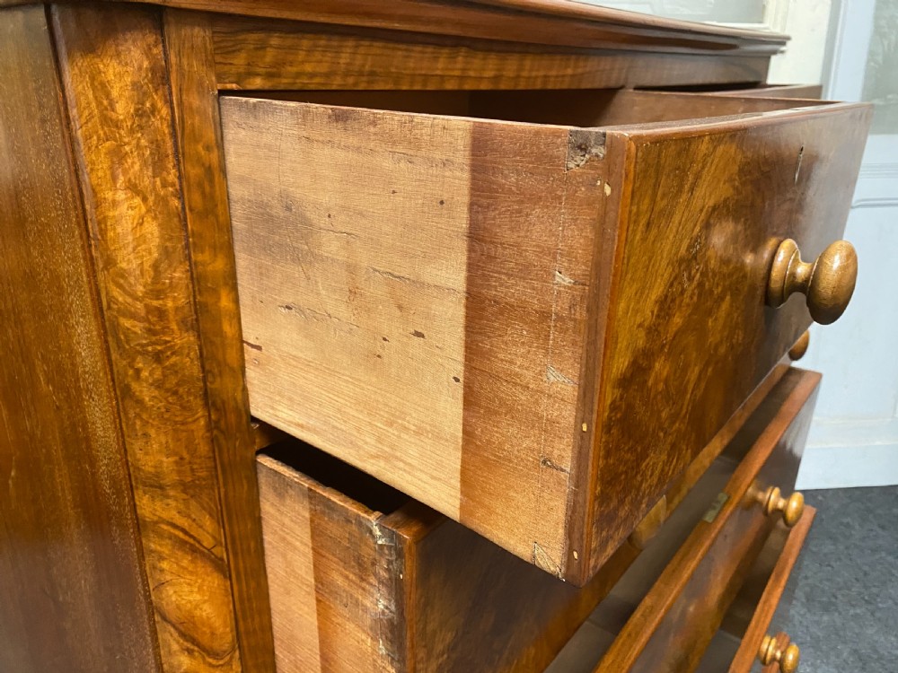 Victorian Burr Walnut Chest of Drawers View XI