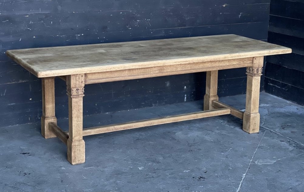 Large French Oak Farmhouse Dining Table 