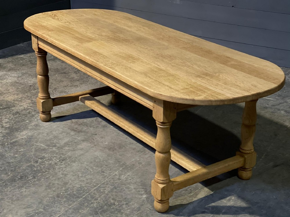 Large Round End French Farmhouse Table 