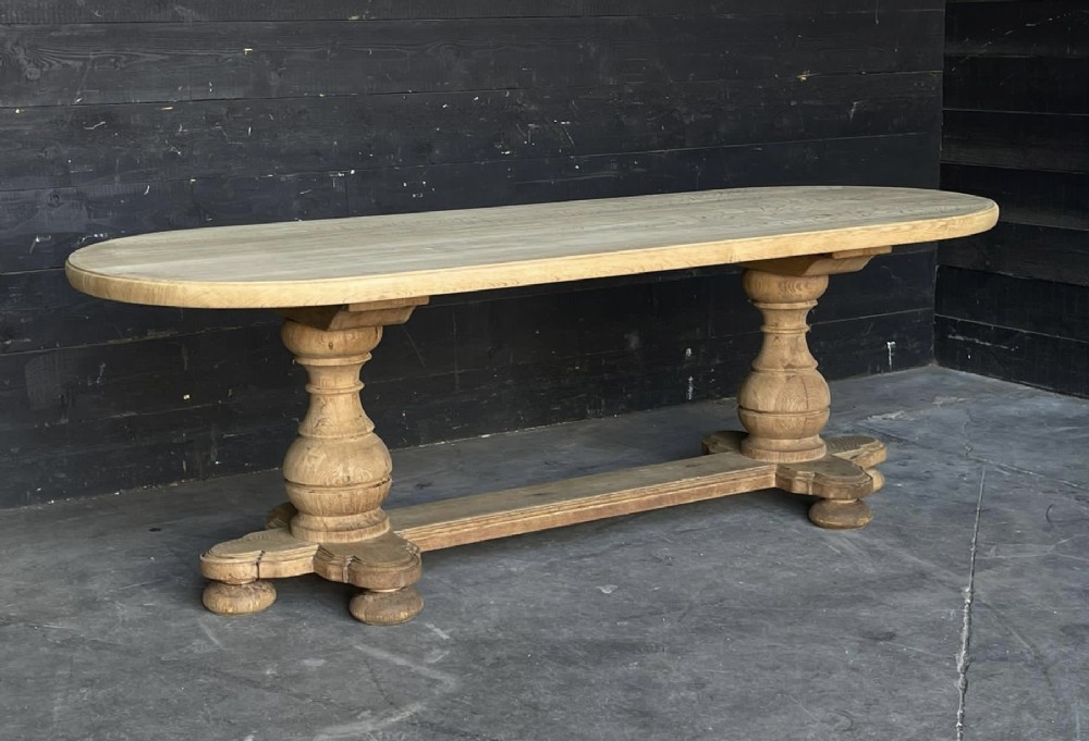 Large French Oak Monastery Table