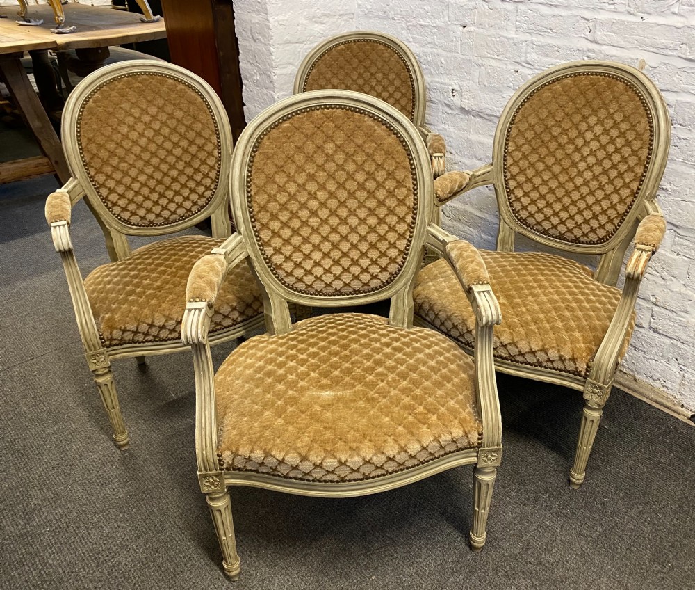 Set 4 French Arm Chairs