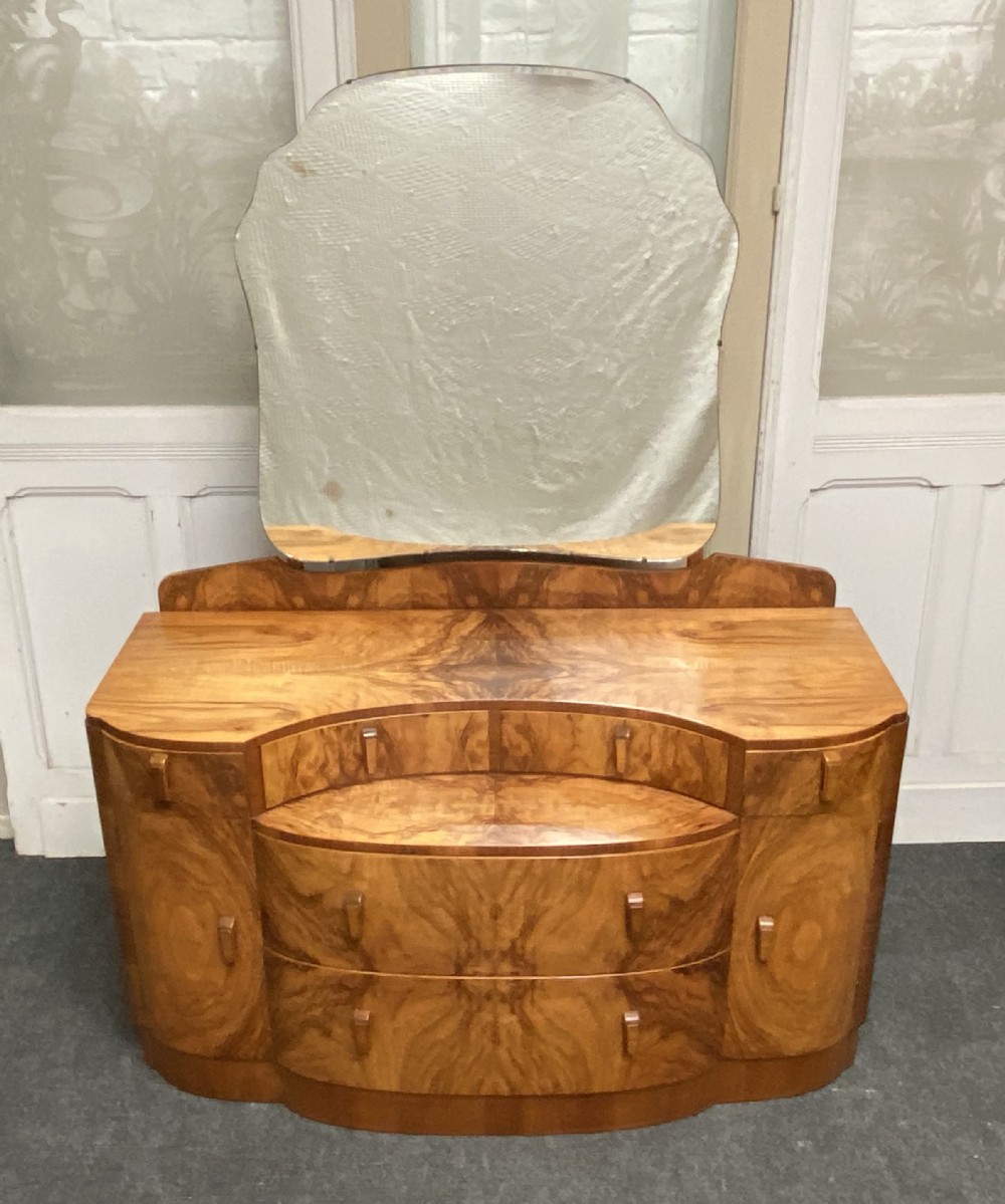 Burr Walnut Art Deco Dressing Table 