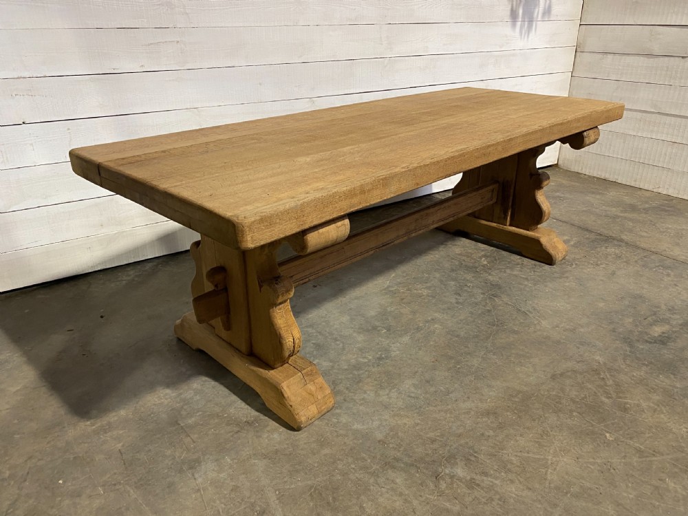 Rustic Oak Farmhouse Dining Table
