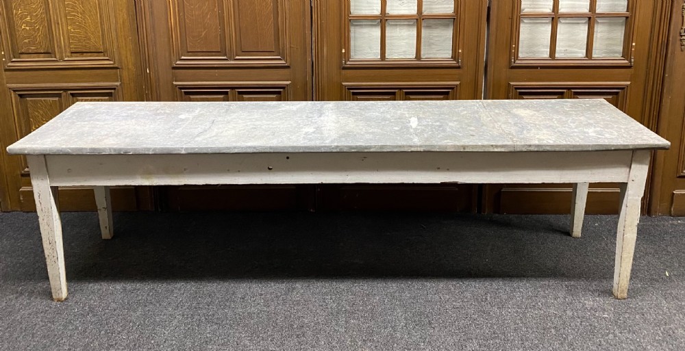 Rare 19th C French Zinc Top Table
