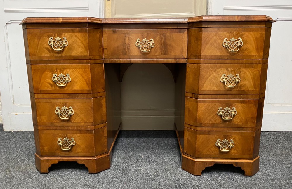 Quality Walnut Pedestal Desk View II