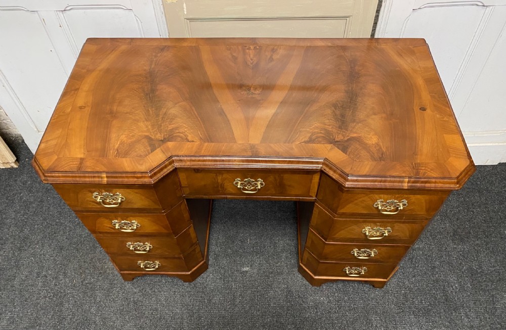 Quality Walnut Pedestal Desk View VII