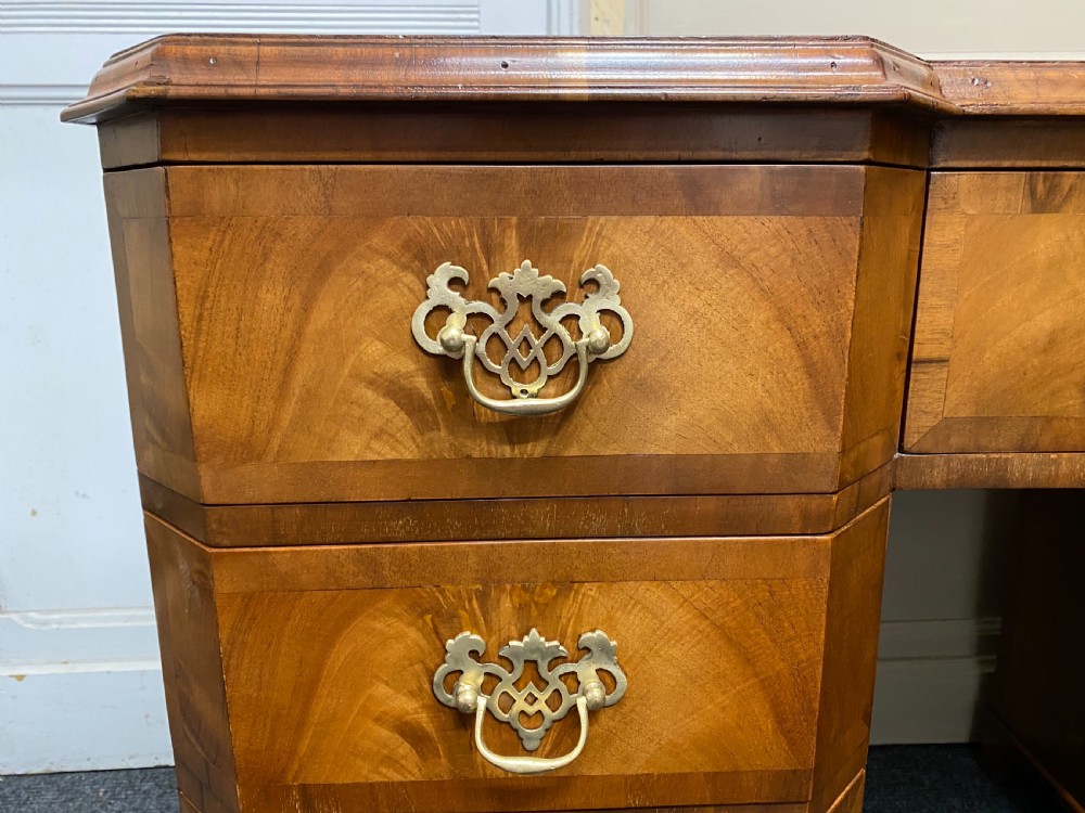 Quality Walnut Pedestal Desk View IX