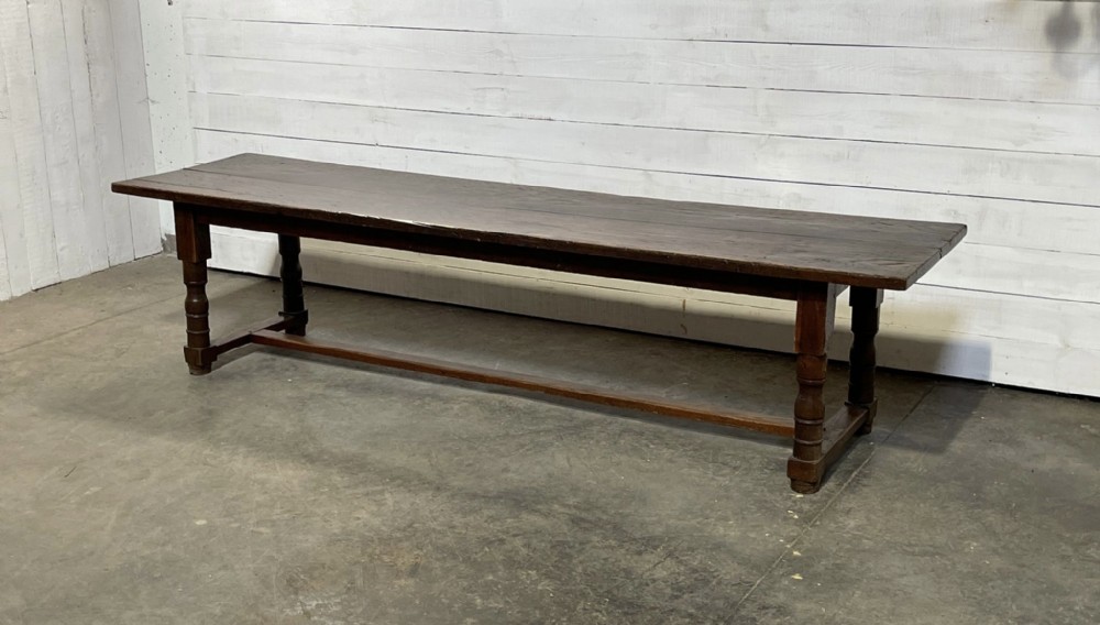 Large Early 2 Plank Refectory Oak Dining Table 