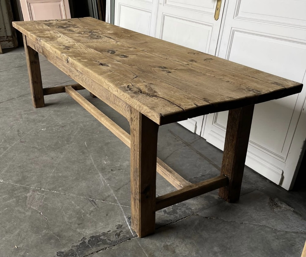 Large Rustic 19th Century Farmhouse Table 