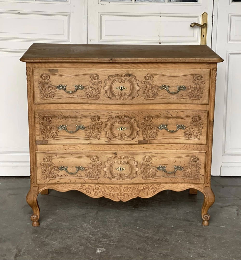 French Bleached Oak Chest of Drawers 
